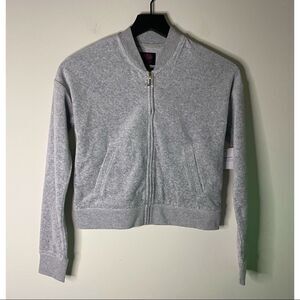 Juicy Couture Black Label Embellished Velour Zip Up Track Jacket